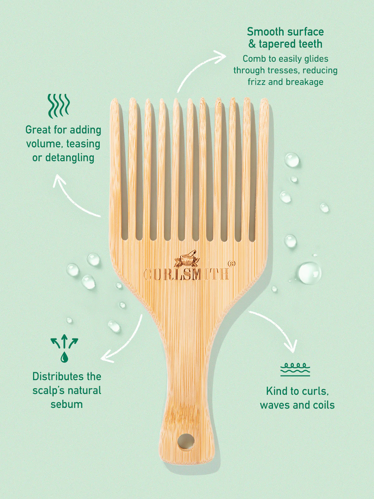 Bamboo Hair Pick - Image 2